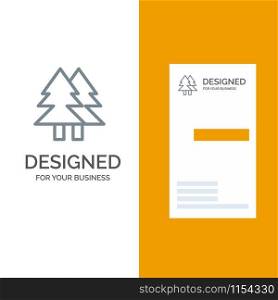 Christmas, Eco, Environment, Green, Merry Grey Logo Design and Business Card Template