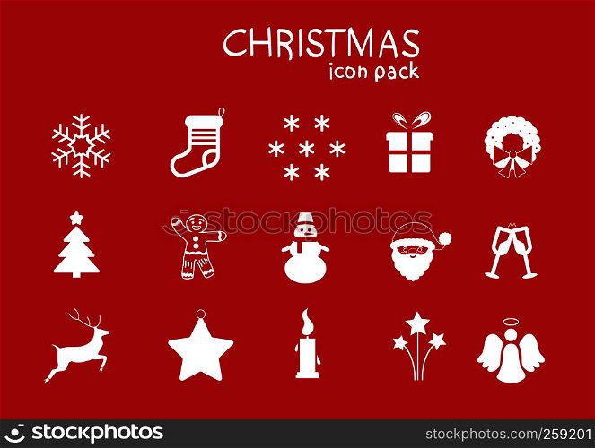 christmas elements hanging new year tree, santa, angel, present, toys, deer, snowman