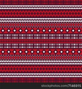 Christmas ethnic seamless patterns. Aztec geometric backgrounds. Stylish navajo fabric. Tribal background texture. Modern abstract wallpaper. Vector illustration.