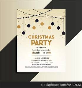 christmas festival celebration flyer design template