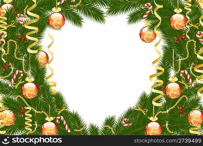 Christmas fir tree frame