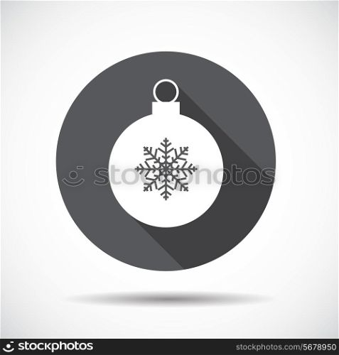Christmas Flat Icon with long Shadow. Vector Illustration. EPS10