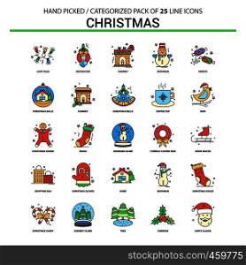 Christmas Flat Line Icon Set - Business Concept Icons Design
