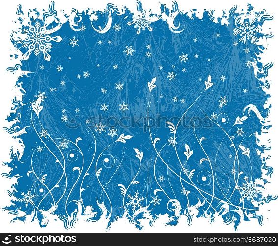 Christmas frosty background, vector