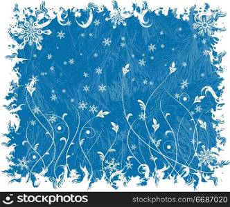 Christmas frosty background, vector
