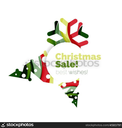 Christmas geometric abstract sale promo banner. Christmas geometric abstract sale promo banner. Vector illustration
