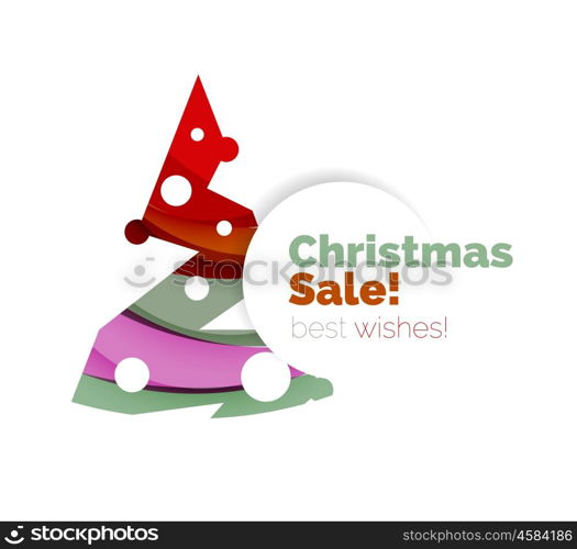 Christmas geometric abstract sale promo banner. Christmas geometric abstract sale promo banner. Vector illustration