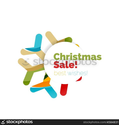 Christmas geometric abstract sale promo banner. Christmas geometric abstract sale promo banner. Vector illustration