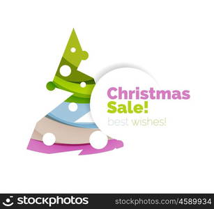 Christmas geometric abstract sale promo banner. Christmas geometric abstract sale promo banner. Vector illustration