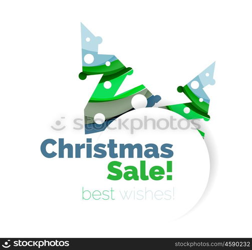 Christmas geometric abstract sale promo banner. Christmas geometric abstract sale promo banner. Vector illustration