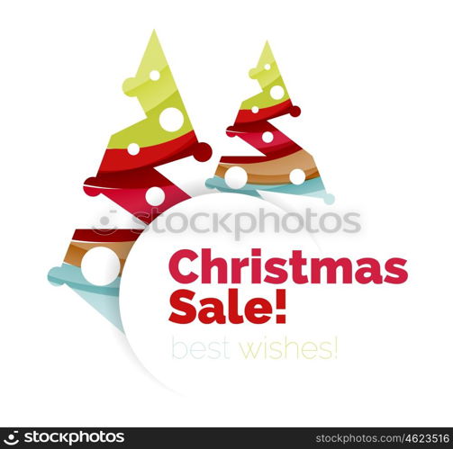 Christmas geometric abstract sale promo banner. Christmas geometric abstract sale promo banner. Vector illustration