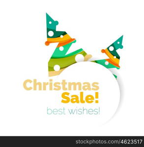 Christmas geometric abstract sale promo banner. Christmas geometric abstract sale promo banner. Vector illustration