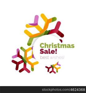 Christmas geometric abstract sale promo banner. Christmas geometric abstract sale promo banner. Vector illustration