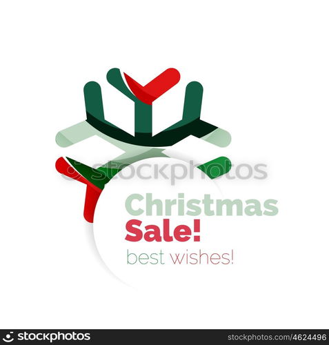 Christmas geometric abstract sale promo banner. Christmas geometric abstract sale promo banner. Vector illustration