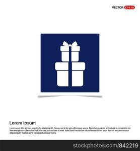 Christmas Gift Box Icon - Blue photo Frame
