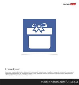 Christmas Gift Box Icon - Blue photo Frame