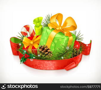 Christmas gifts vector