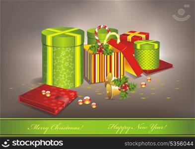 Christmas gifts vector image