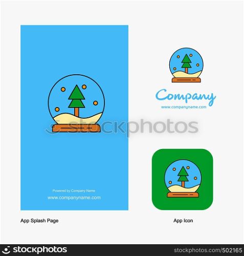Christmas globe Company Logo App Icon and Splash Page Design. Creative Business App Design Elements