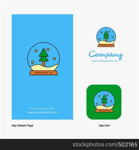 Christmas globe Company Logo App Icon and Splash Page Design. Creative Business App Design Elements