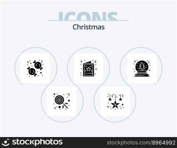 Christmas Glyph Icon Pack 5 Icon Design. tree. snow. dessert. christmas. greeting