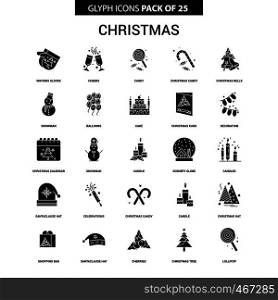 Christmas Glyph Vector Icon set
