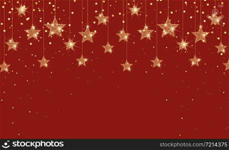 Christmas golden stars
