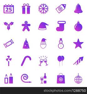 Christmas gradient icons on white background, stock vector