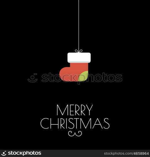 Christmas greeting card. Festive decor. Invitation. Vector illustration