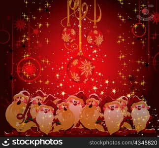 christmas greeting card vector illustration