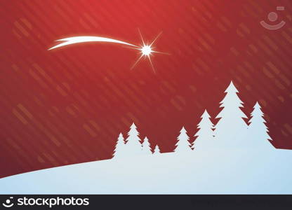 Christmas Greeting Card with Star