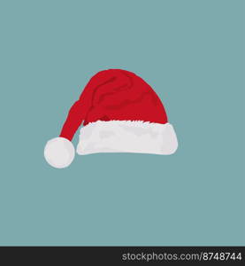 Christmas Hat in a flat design, vector illustration