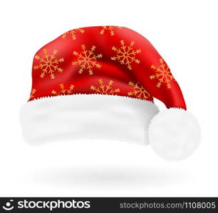 christmas hat santa claus vector illustration isolated on white background