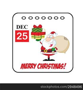 Christmas Holiday Cartoon Calendar