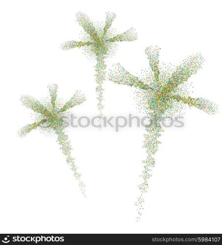 Christmas holiday firework from bursting colourful particles confetti, isolated on white background - vector Christmas holiday firework from bursting colourful particles confetti, isolated on white background - vector