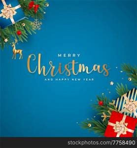 Christmas Holiday Party Background. Happy New Year and Merry Christmas Poster Template. Christmas Holiday Party Background. Happy New Year and Merry Christmas Poster Template. Vector Illustration