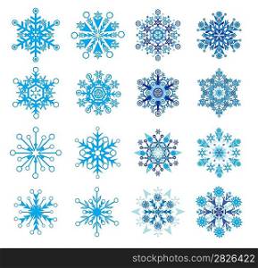 Christmas Holiday Set of Vector Snowflakes