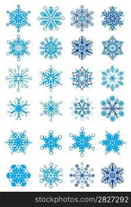 Christmas Holiday Set of Vector Snowflakes