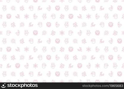 christmas icons and element seamless pattern wallpaper design vector illustration