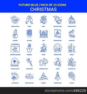 Christmas Icons - Futuro Blue 25 Icon pack