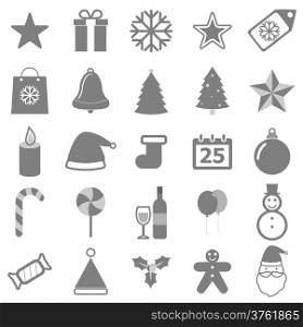 Christmas icons on white background, stock vector