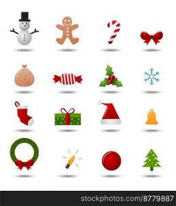 Christmas icons set	
