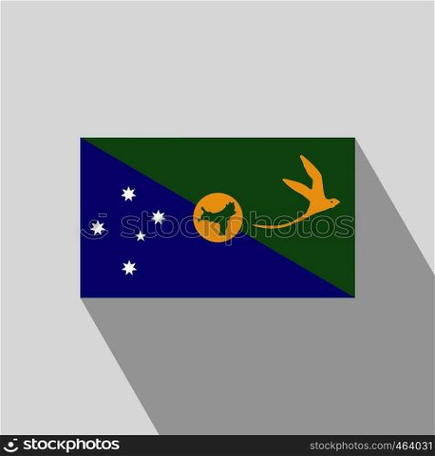 Christmas island flag Long Shadow design vector