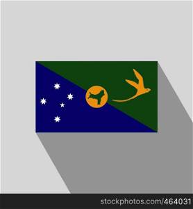Christmas island flag Long Shadow design vector