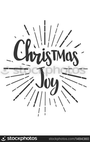 Christmas joy wishes lettering in doodle style. Vector festive illustration. Christmas wish text lettering. Greeting card, banner, poster. Vector isolated illustration.. Christmas wishes lettering in doodle style jolly vector