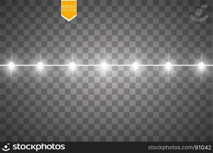 Christmas lights isolated on transparent background. Xmas glowing garland. Vector illustration. Christmas lights isolated on transparent background. Xmas glowing garland. Vector