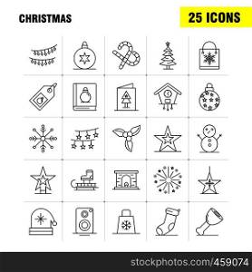 Christmas Line Icon for Web, Print and Mobile UX/UI Kit. Such as: Carriage, Christmas, Claus, Santa, Candy, Christmas, Lollipop, Sweet, Pictogram Pack. - Vector