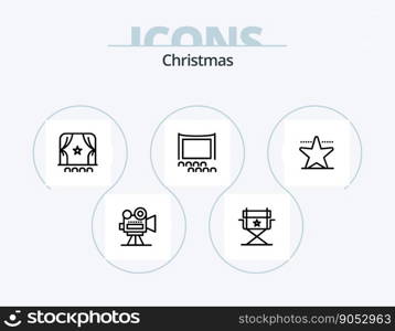 Christmas Line Icon Pack 5 Icon Design. date. calendar. clock. xmas. christmas