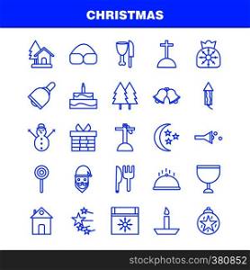 Christmas Line Icons Set For Infographics, Mobile UX/UI Kit And Print Design. Include: Drink, Food, Meal, Knife, Snowman, Christmas, Winters, Festival, Collection Modern Infographic Logo and Pictogram. - Vector