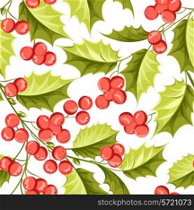 Christmas mistletoe seamless. Vector illustration.